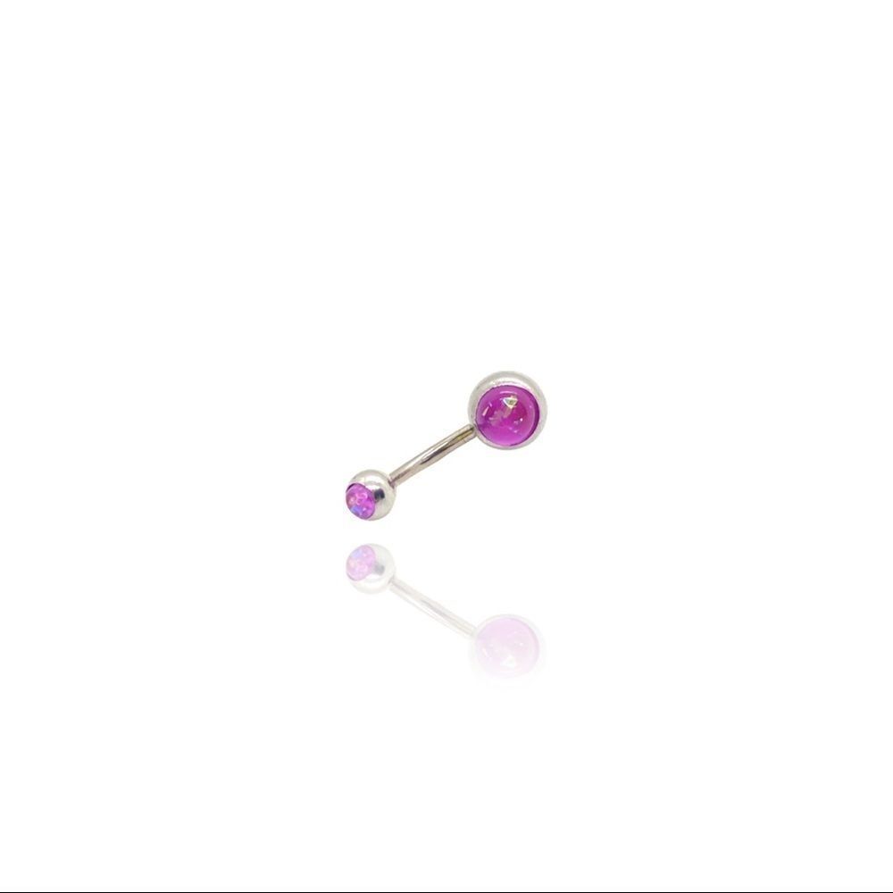 Belly Ring Purple Fire Opal